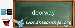 WordMeaning blackboard for doorway